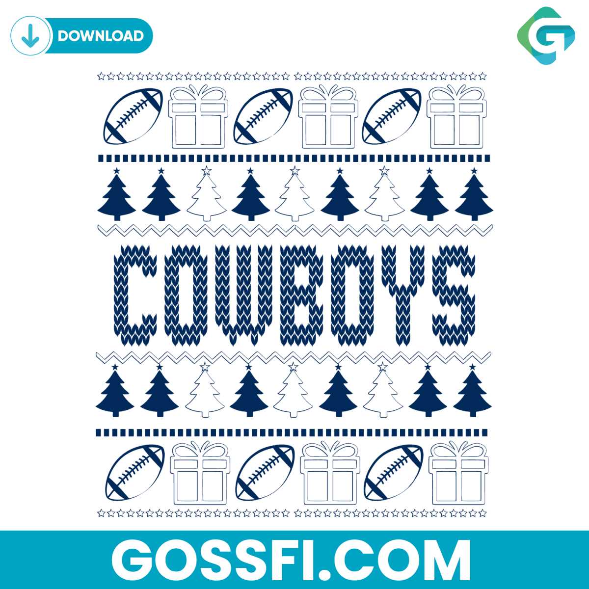cowboys-football-christmas-svg-digital-download