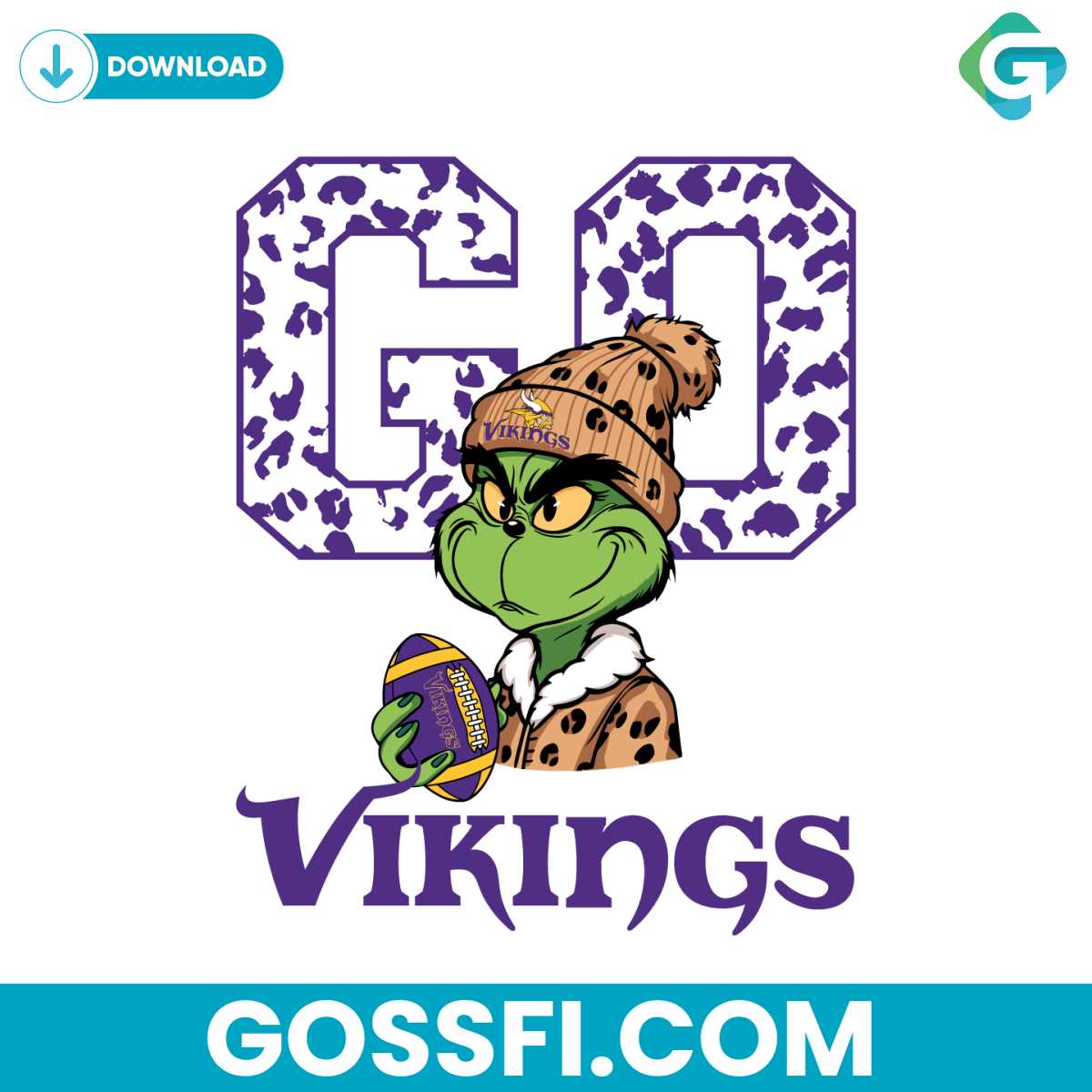 grinch-leopard-go-vikings-football-svg-digital-download