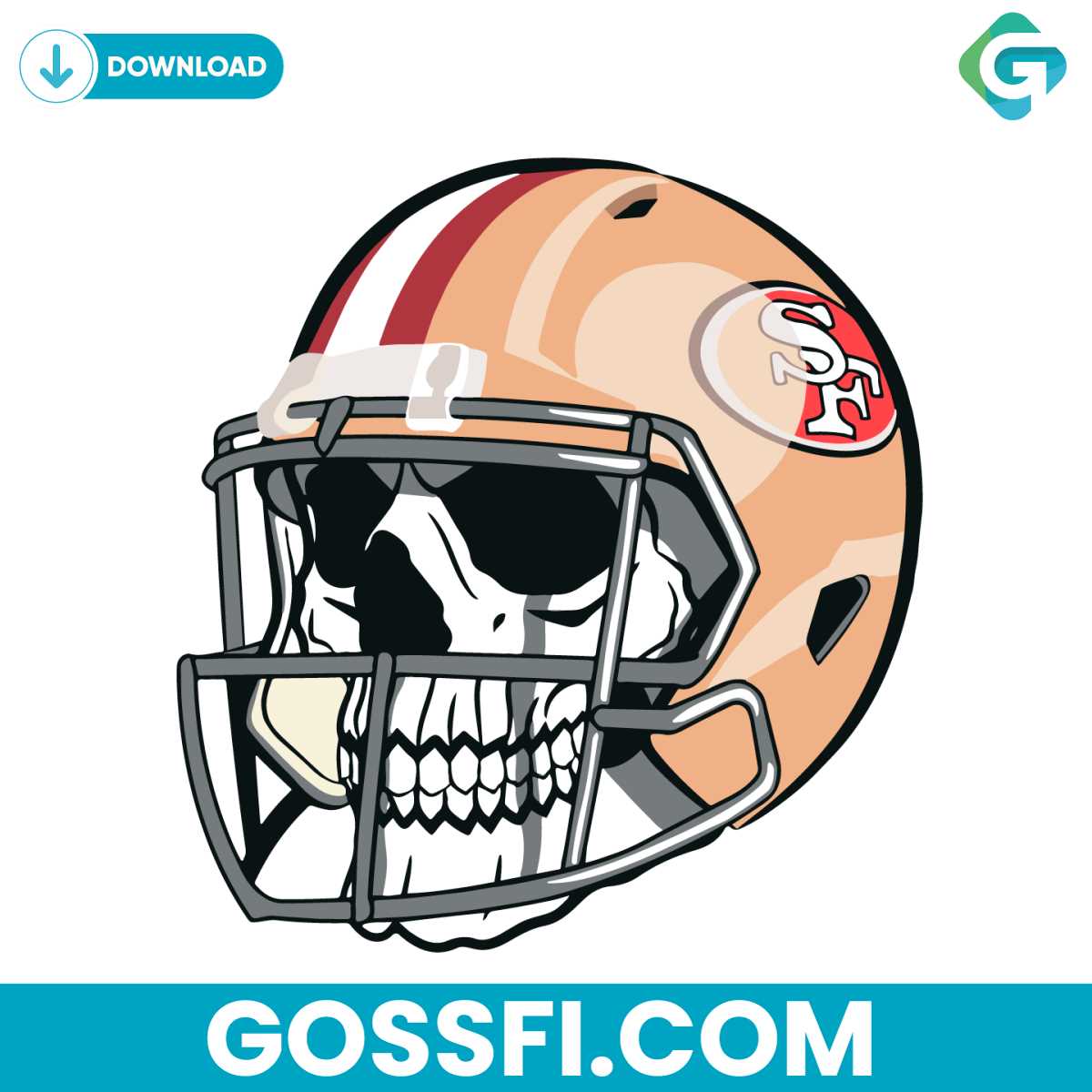 skull-wear-san-francisco-49ers-football-helmet-svg