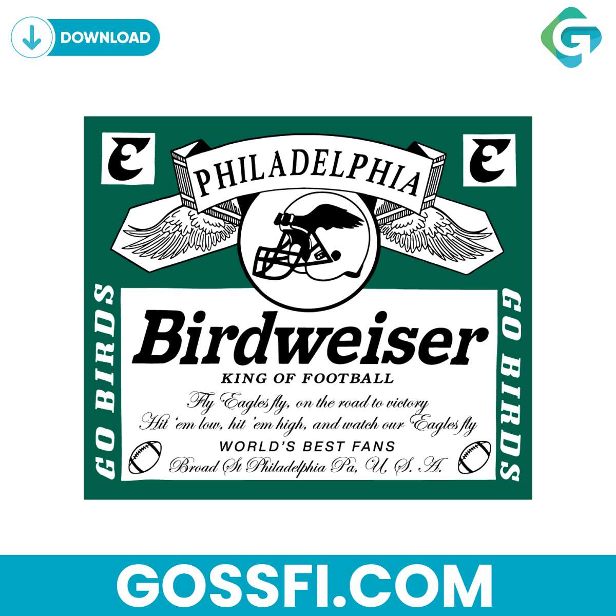birdweiser-king-of-football-philadelphia-svg