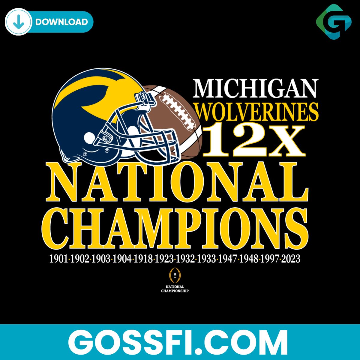12 Time National Champions Michigan Wolverines Svg 1 12-time-national-champions-michigan-wolverines-svg