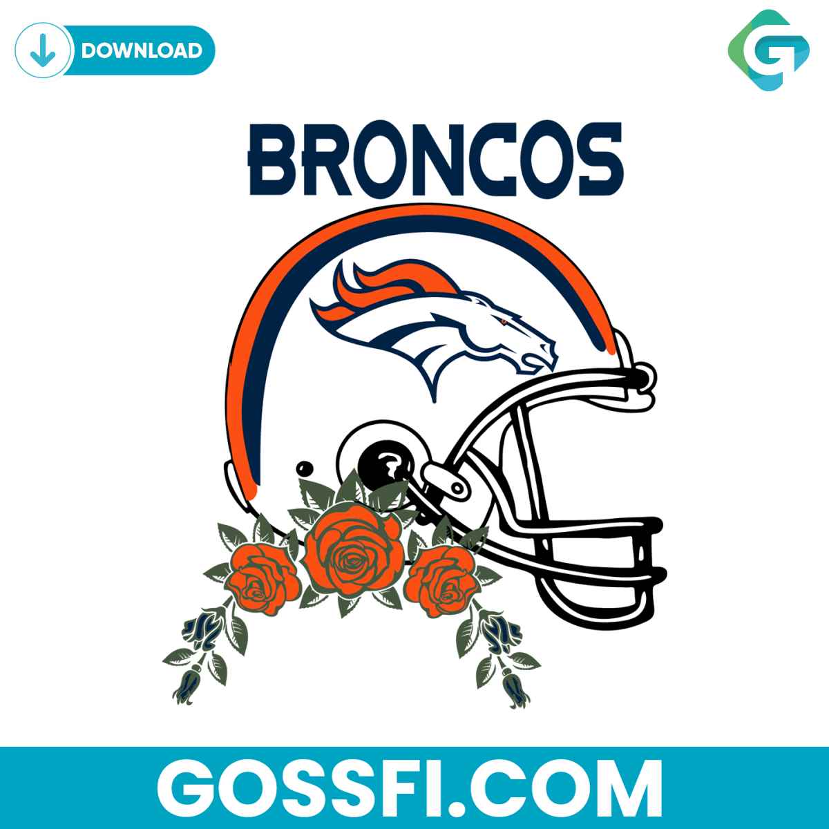 denver-broncos-helmets-floral-svg