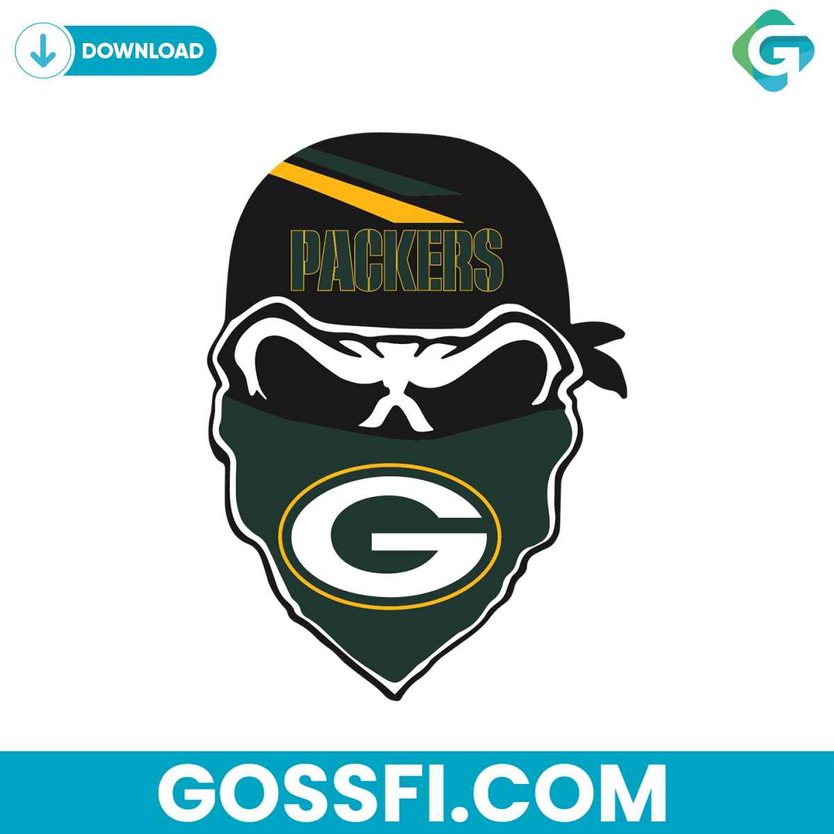 green-bay-packers-skull-svg-cricut-digital-download