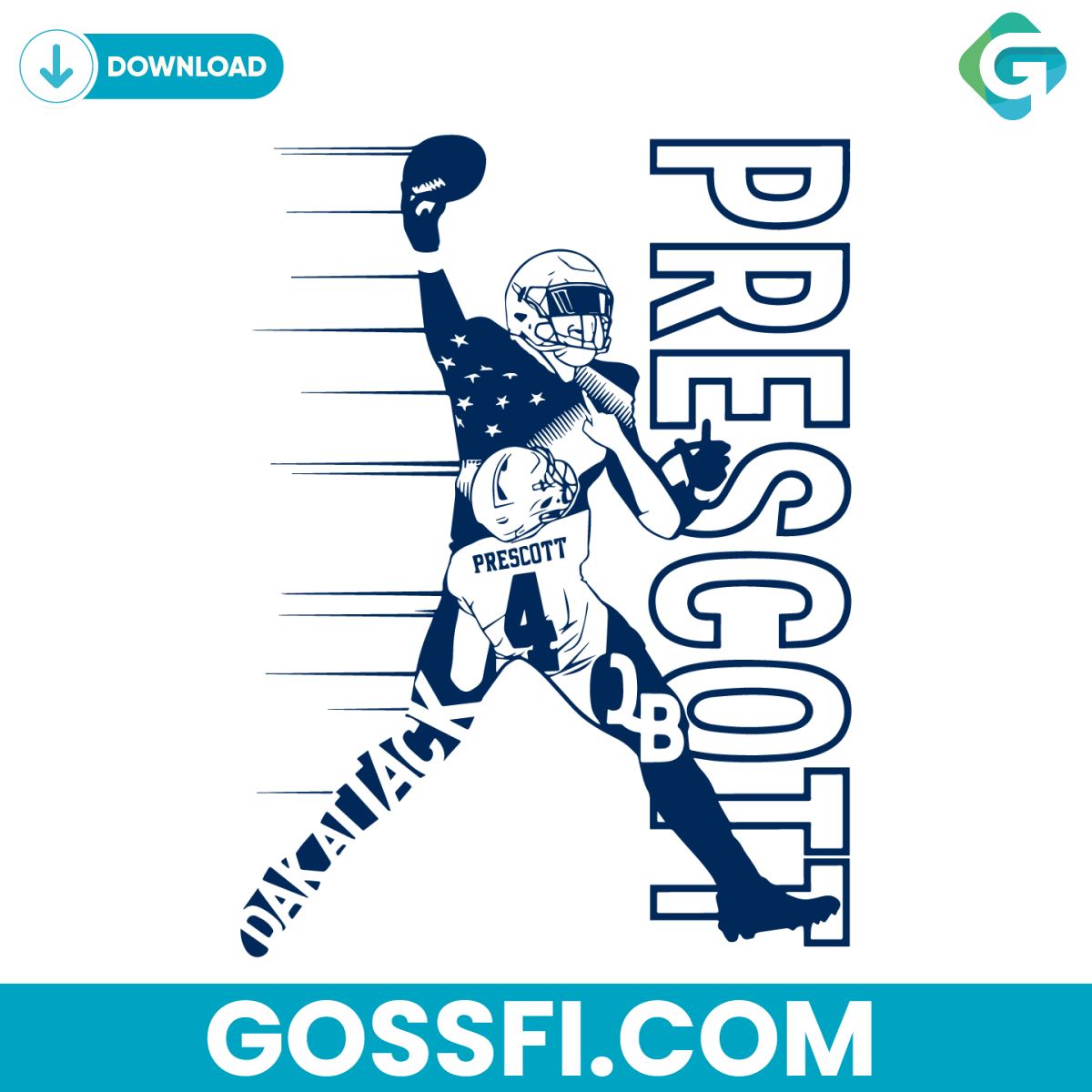 dak-prescott-dallas-cowboys-football-player-svg