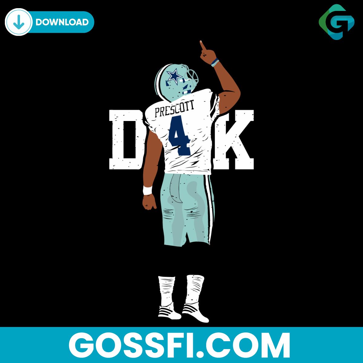 dak-prescot-dallas-cowboys-football-player-svg-digital-download
