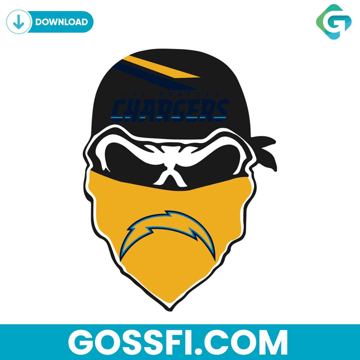 los-angeles-chargers-skull-svg-cricut-digital-download