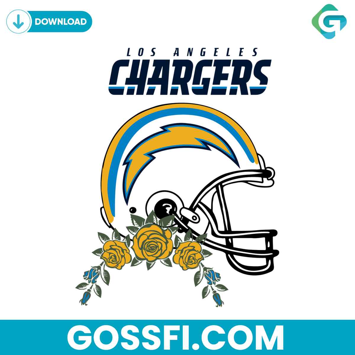los-angeles-chargers-helmet-svg