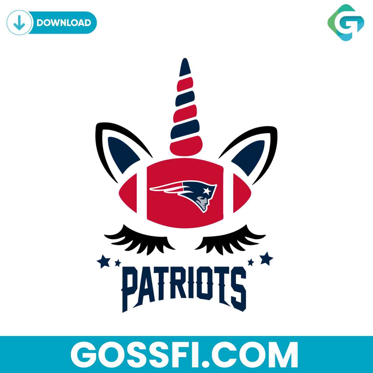 new-england-patriots-unicorn-svg-digital-download