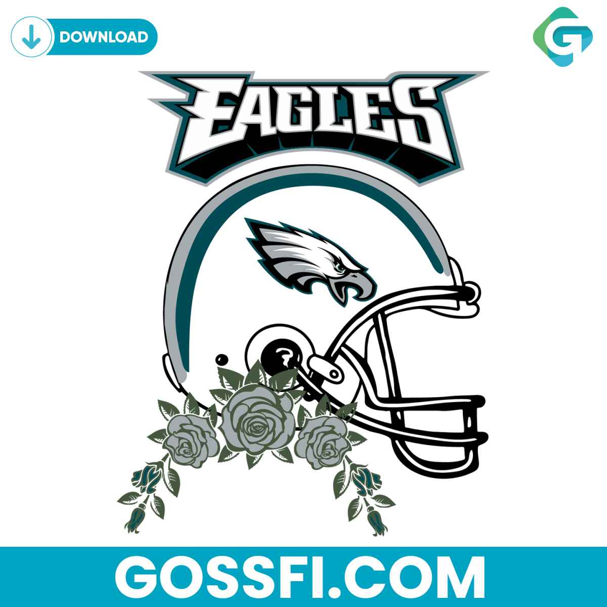 philadelphia-eagles-helmet-svg-cricut-digital-download