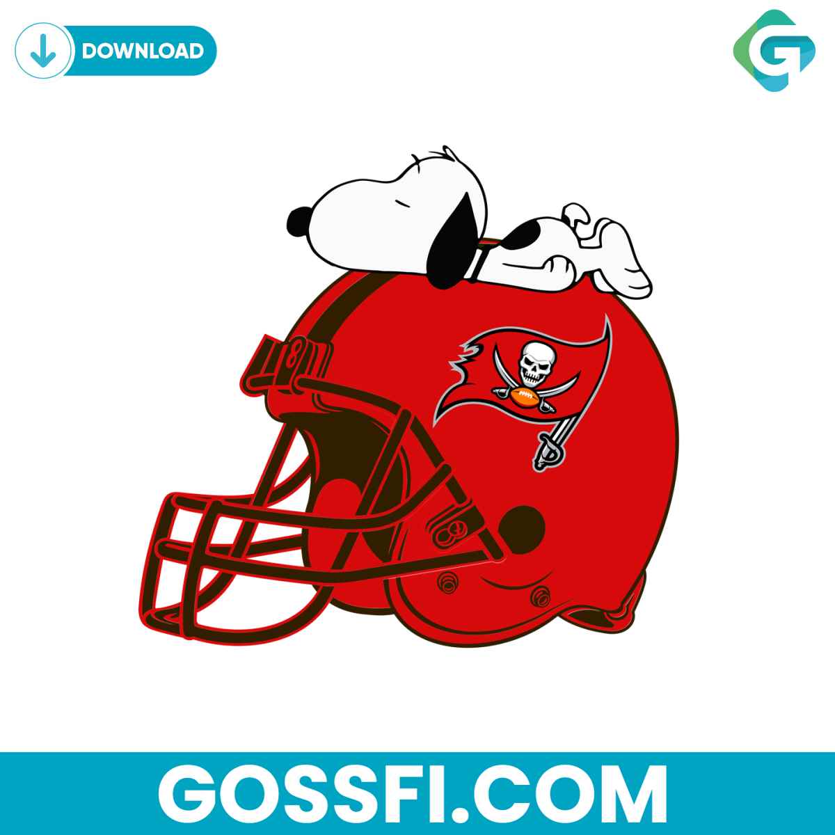 tampa-bay-buccaneers-lying-snoopy-helmet-svg