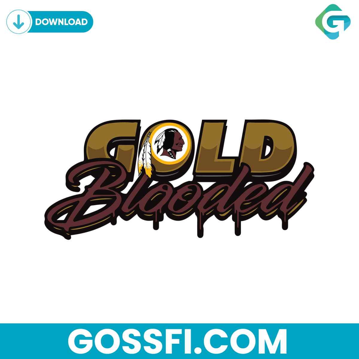 gold-blooded-washington-football-svg