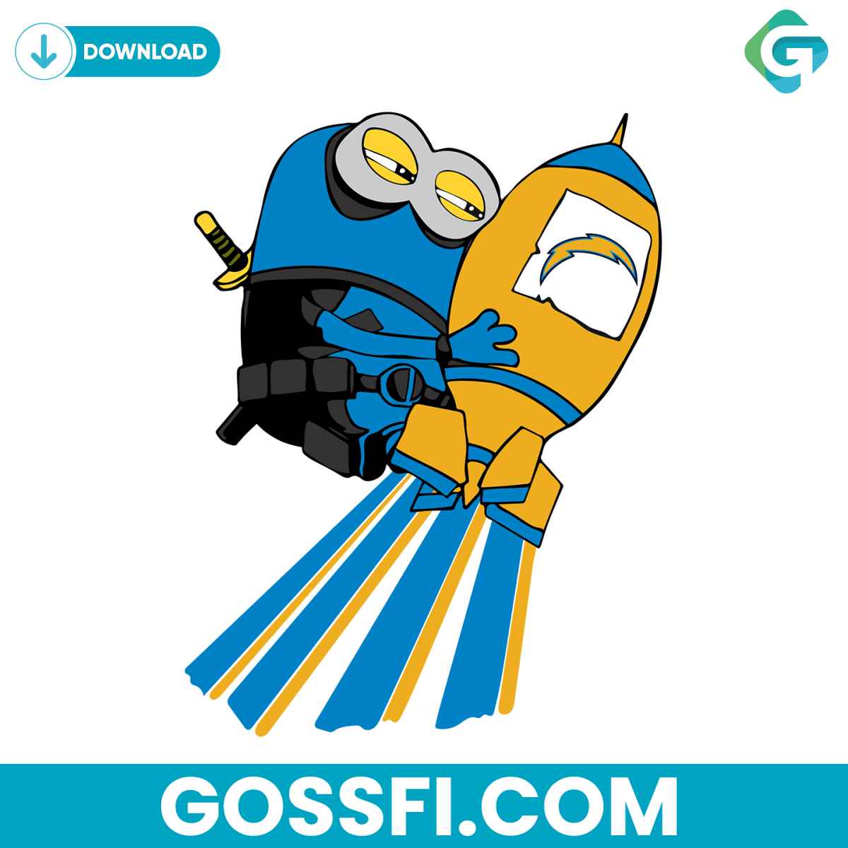 minions-los-angeles-chargers-svg-digital-download
