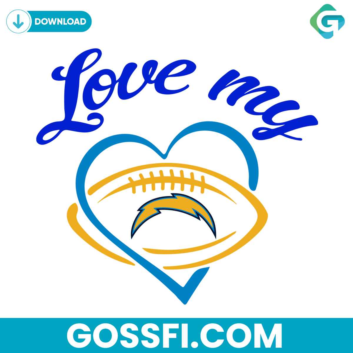 love-my-los-angeles-chargers-svg-digital-download