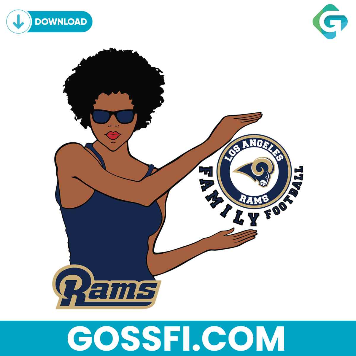 family-football-los-angeles-rams-svg