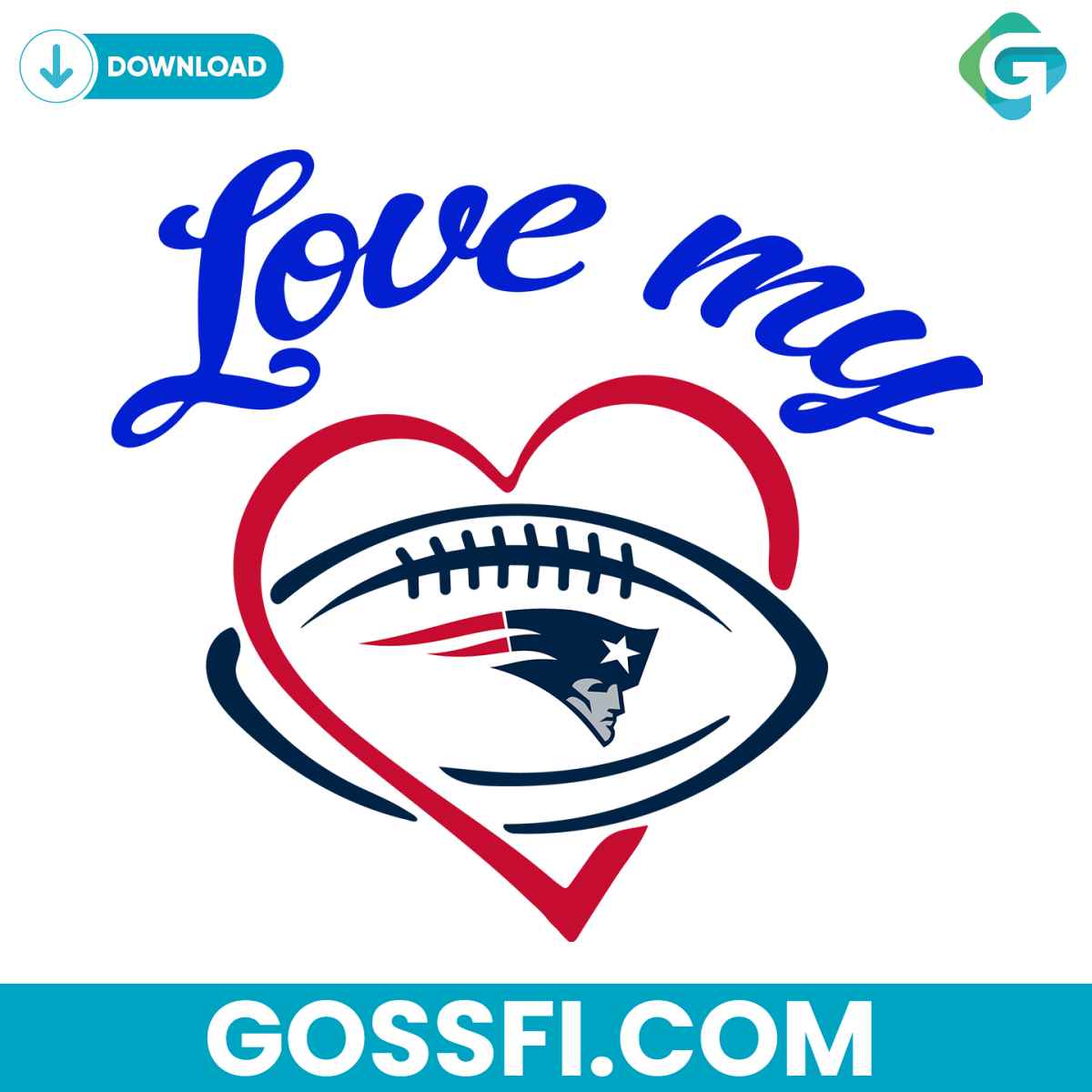 love-my-new-england-patriots-svg-digital-download