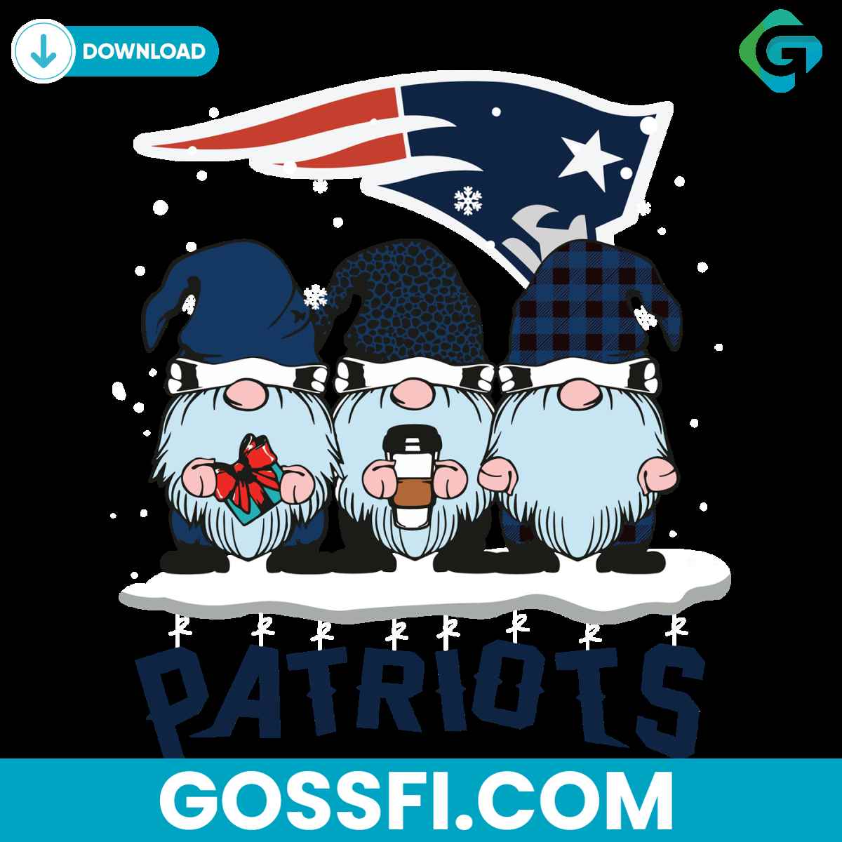 new-england-patriots-gnomes-svg-digital-download