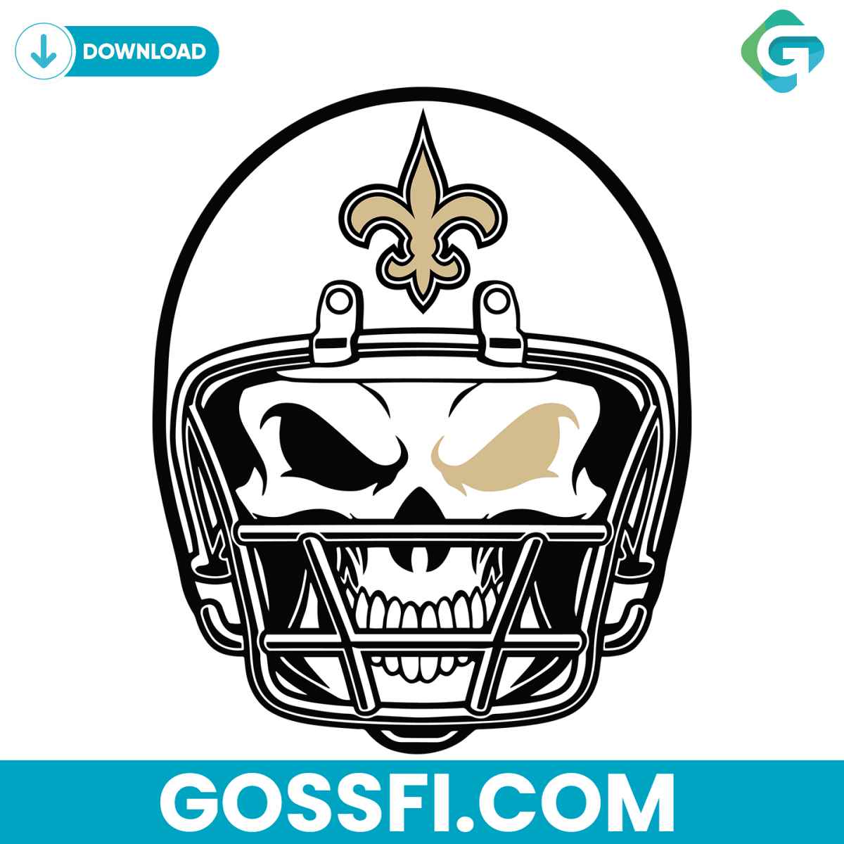 new-orleans-saints-skull-helmet-svg-digital-download