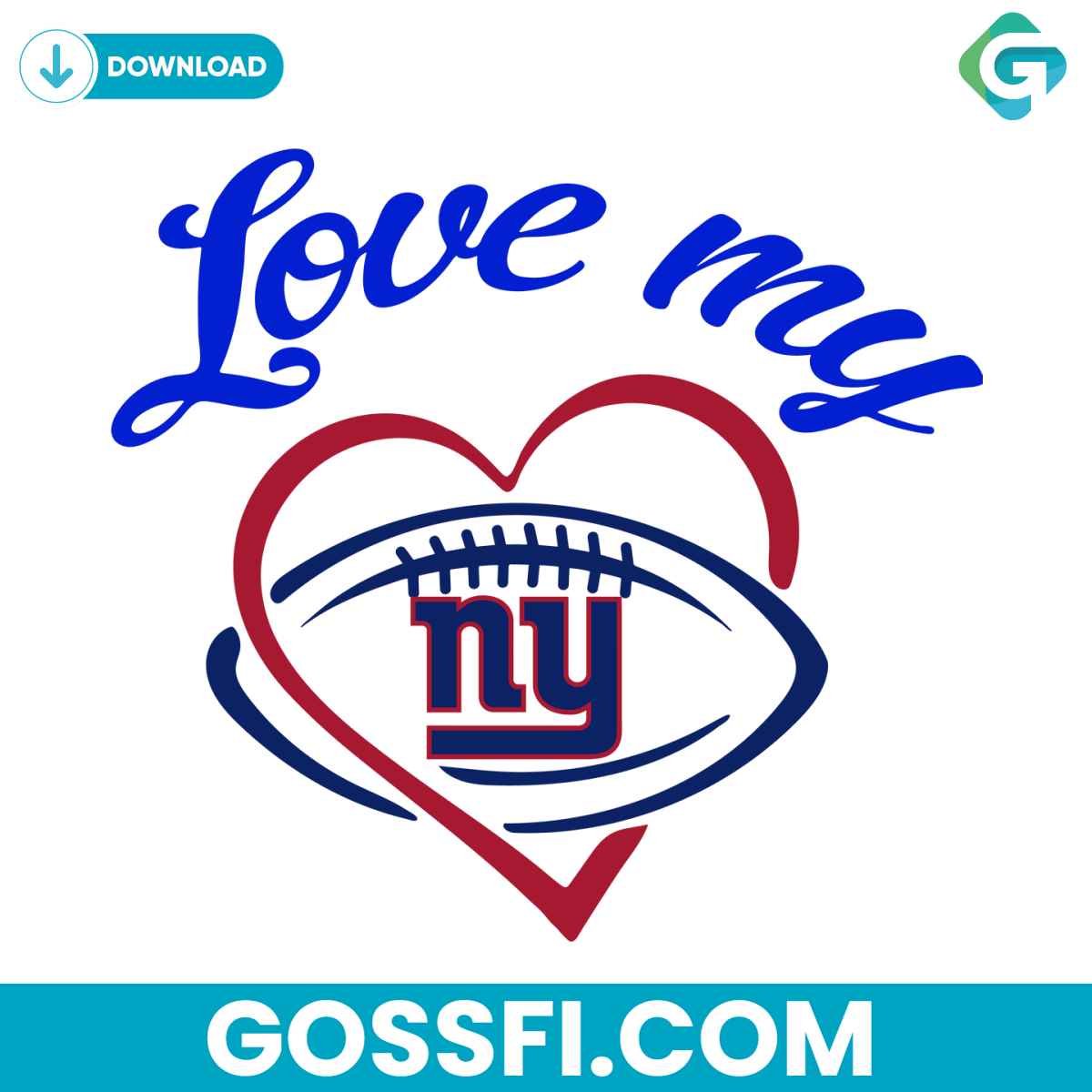 love-my-new-york-giants-svg-digital-download