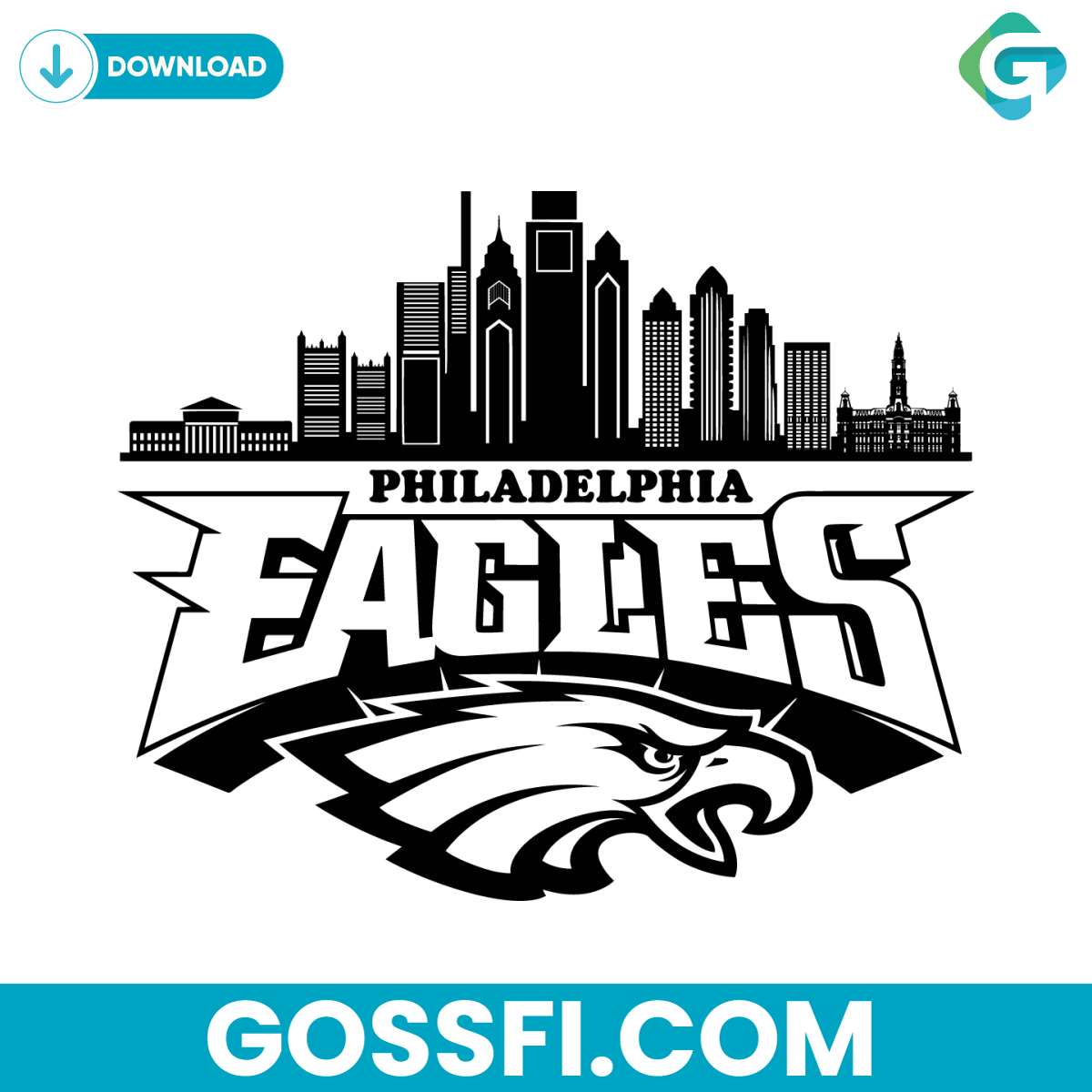 philadelphia-eagles-skyline-svg-digital-download