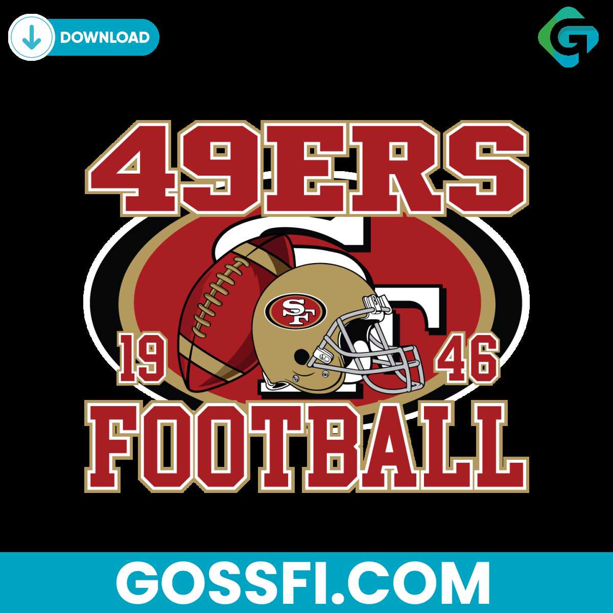 vintage-49ers-football-helmet-svg-digital-download