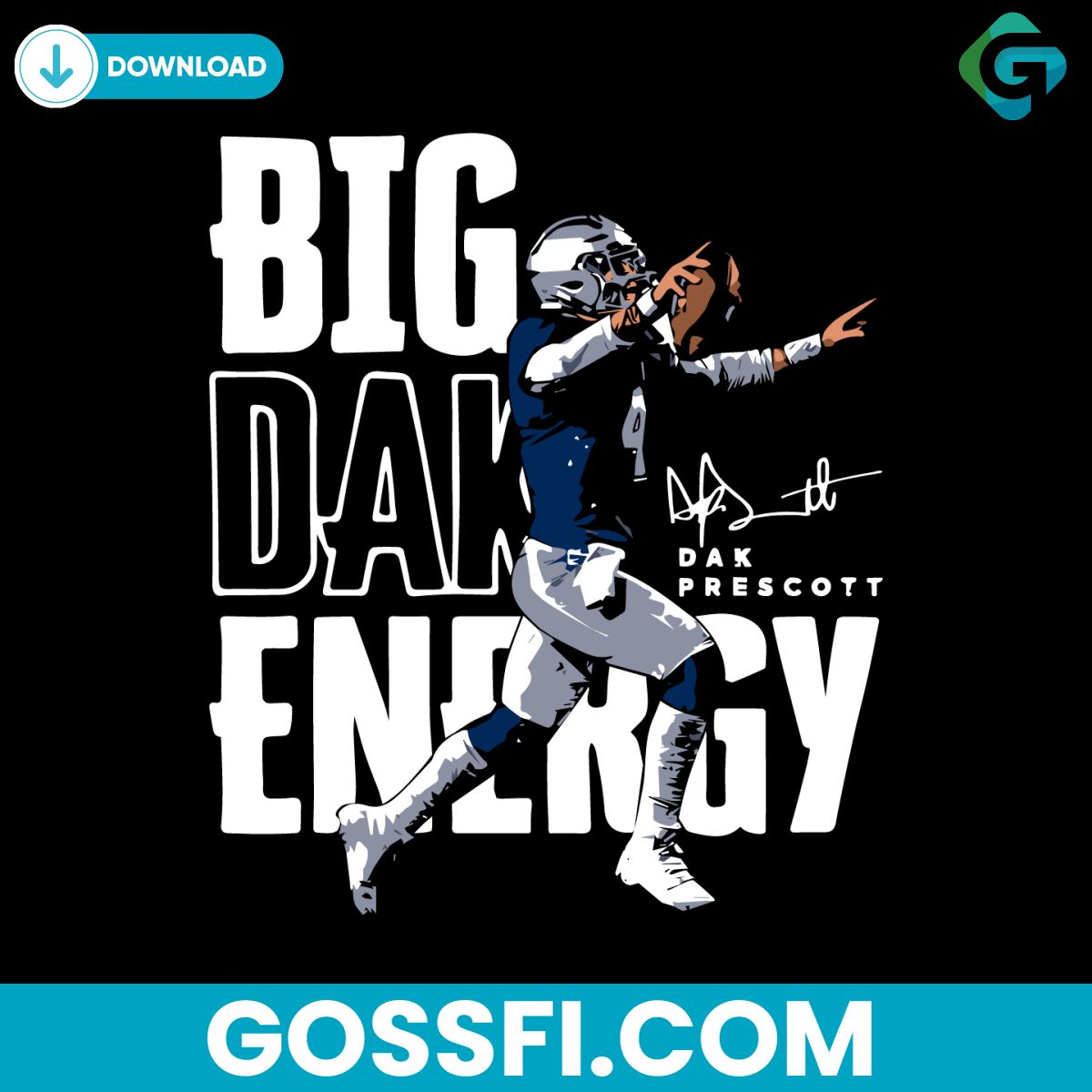 big-dak-energy-dallas-cowboys-player-svg-digital-download