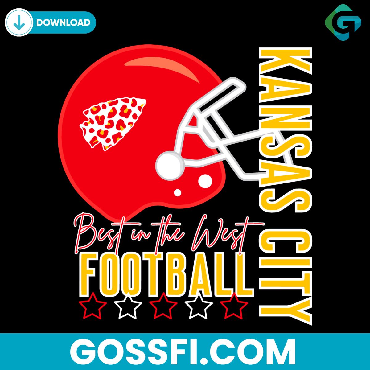 best-of-the-west-kansas-city-football-helmet-svg-digital-download