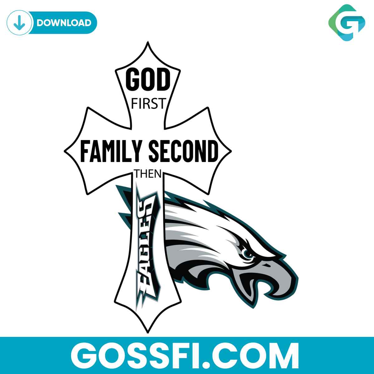 god-first-family-second-then-eagles-svg