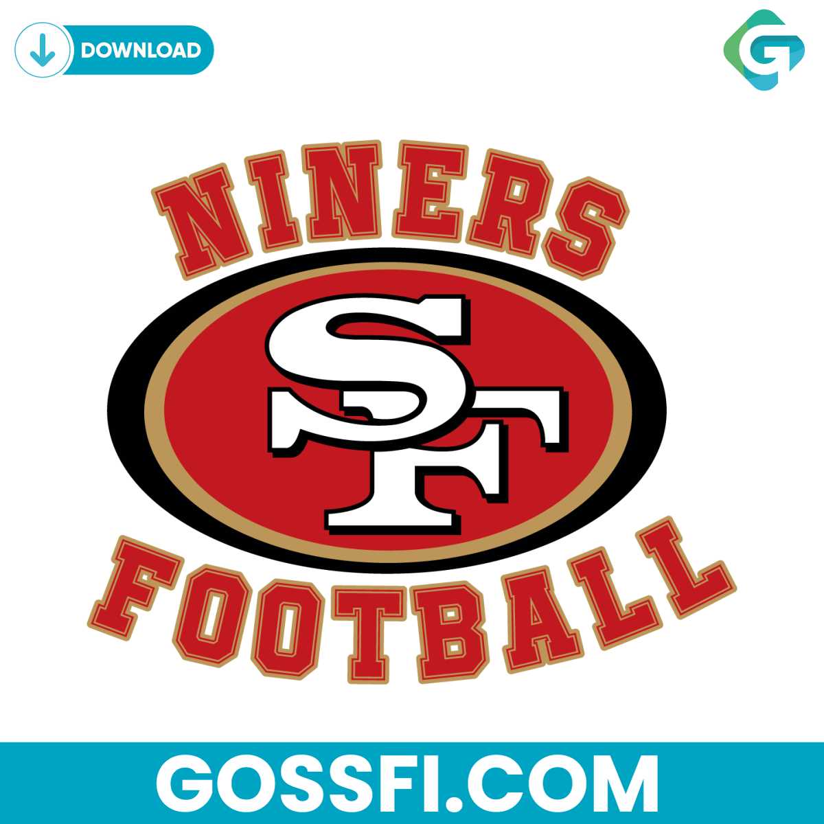 san-francisco-niners-football-svg-digital-download