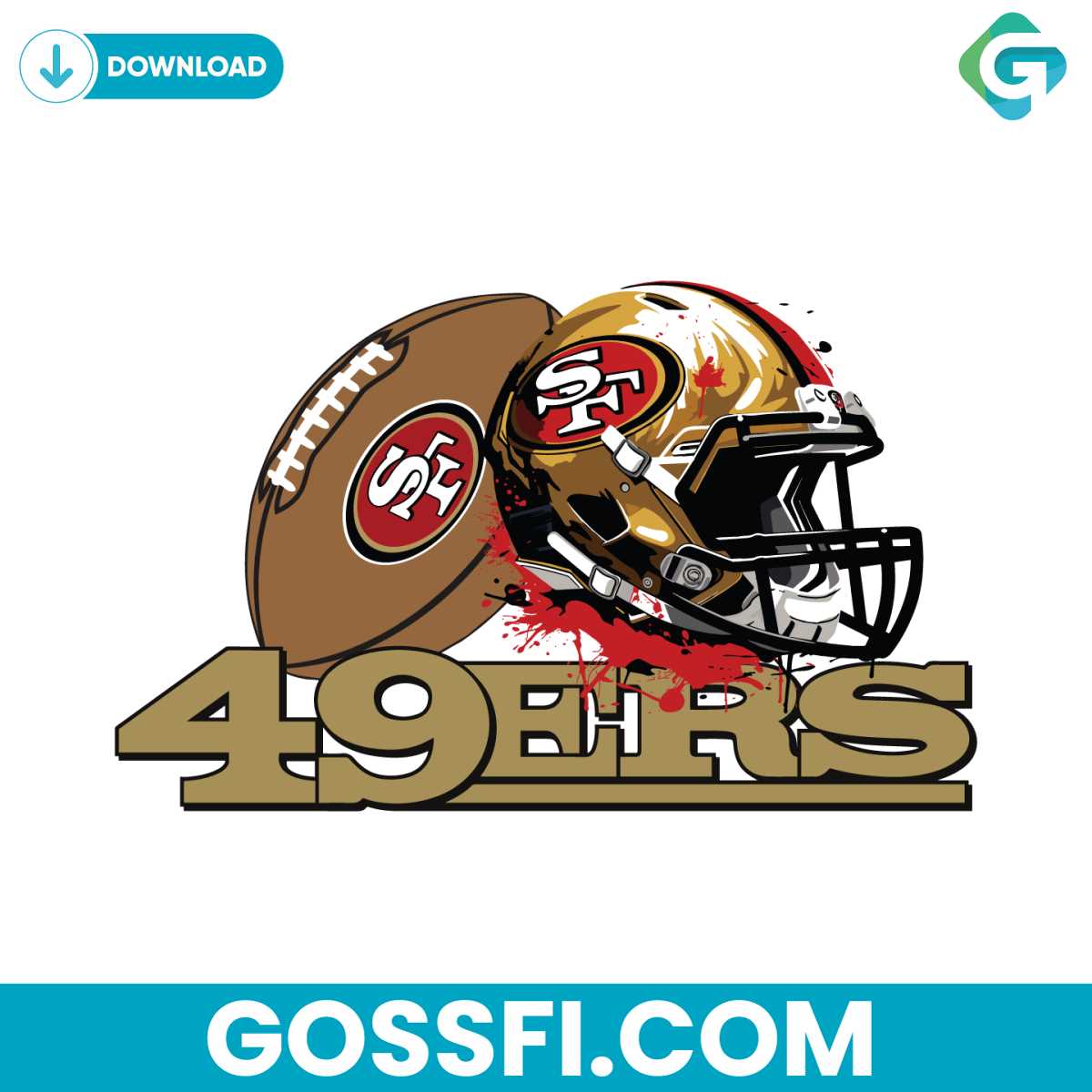 49ers-football-helmet-svg-cricut-digital-download