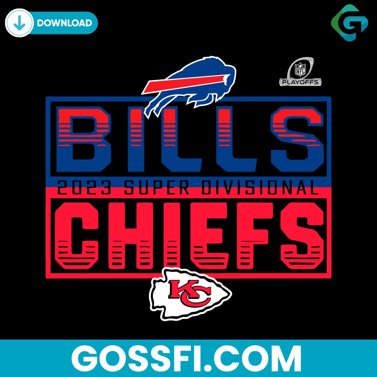 kansas-city-chiefs-vs-buffalo-bills-2023-super-divisional-round-svg