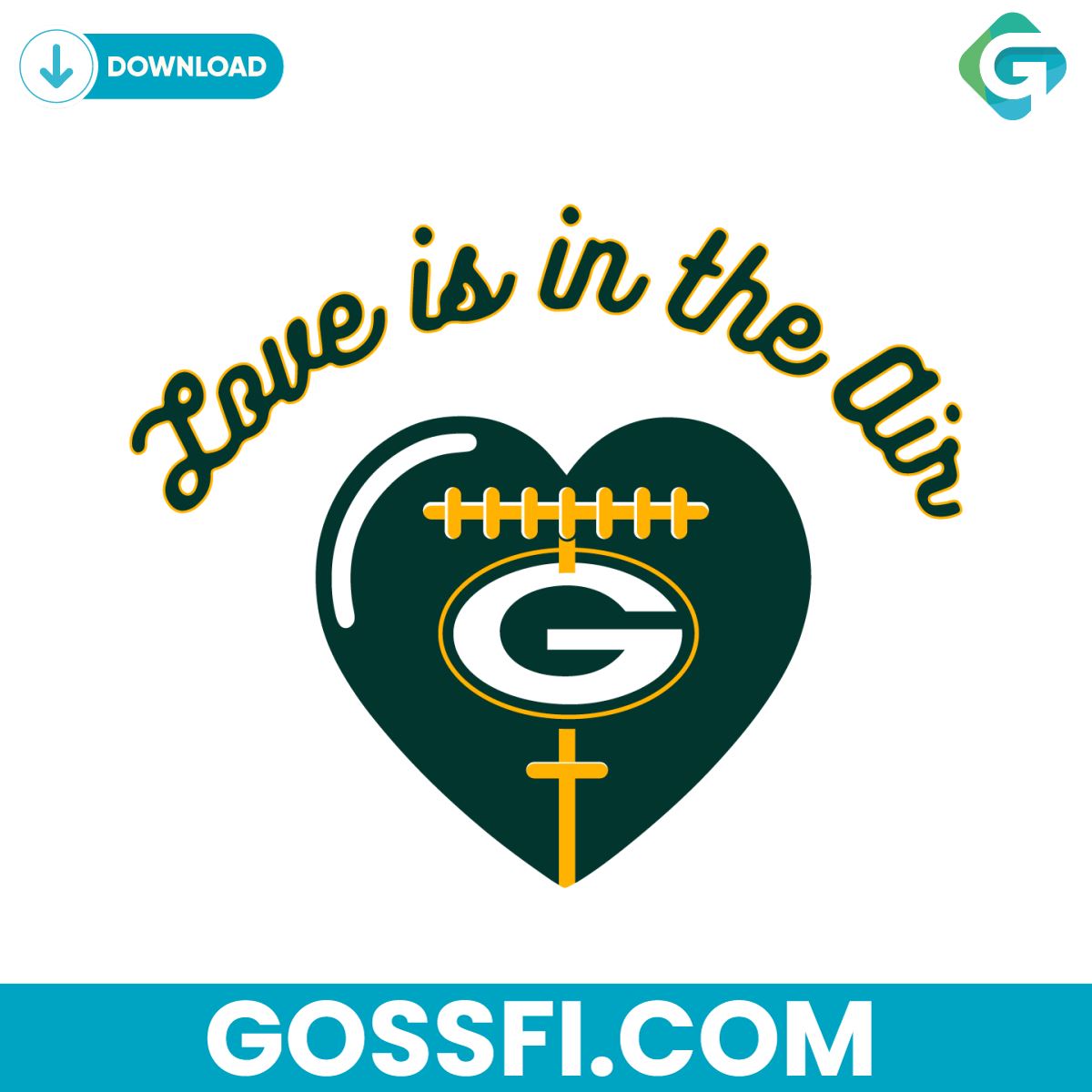 love-in-the-air-green-bay-packers-png