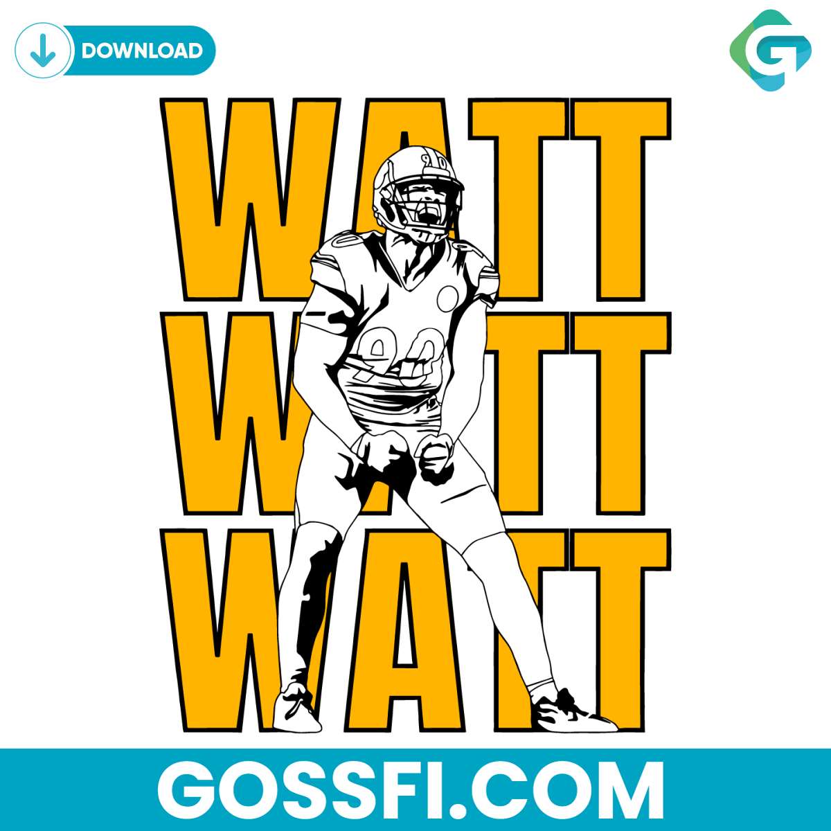 trent-jordan-watt-pittsburgh-steelers-player-svg