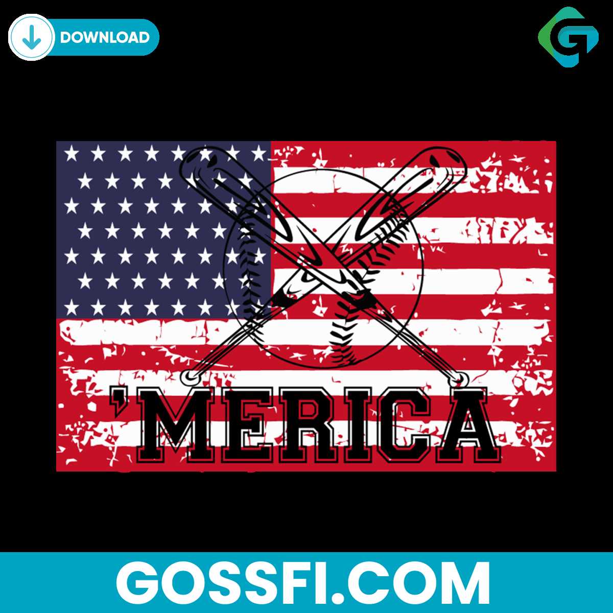 america-baseball-flag-svg-digital-download