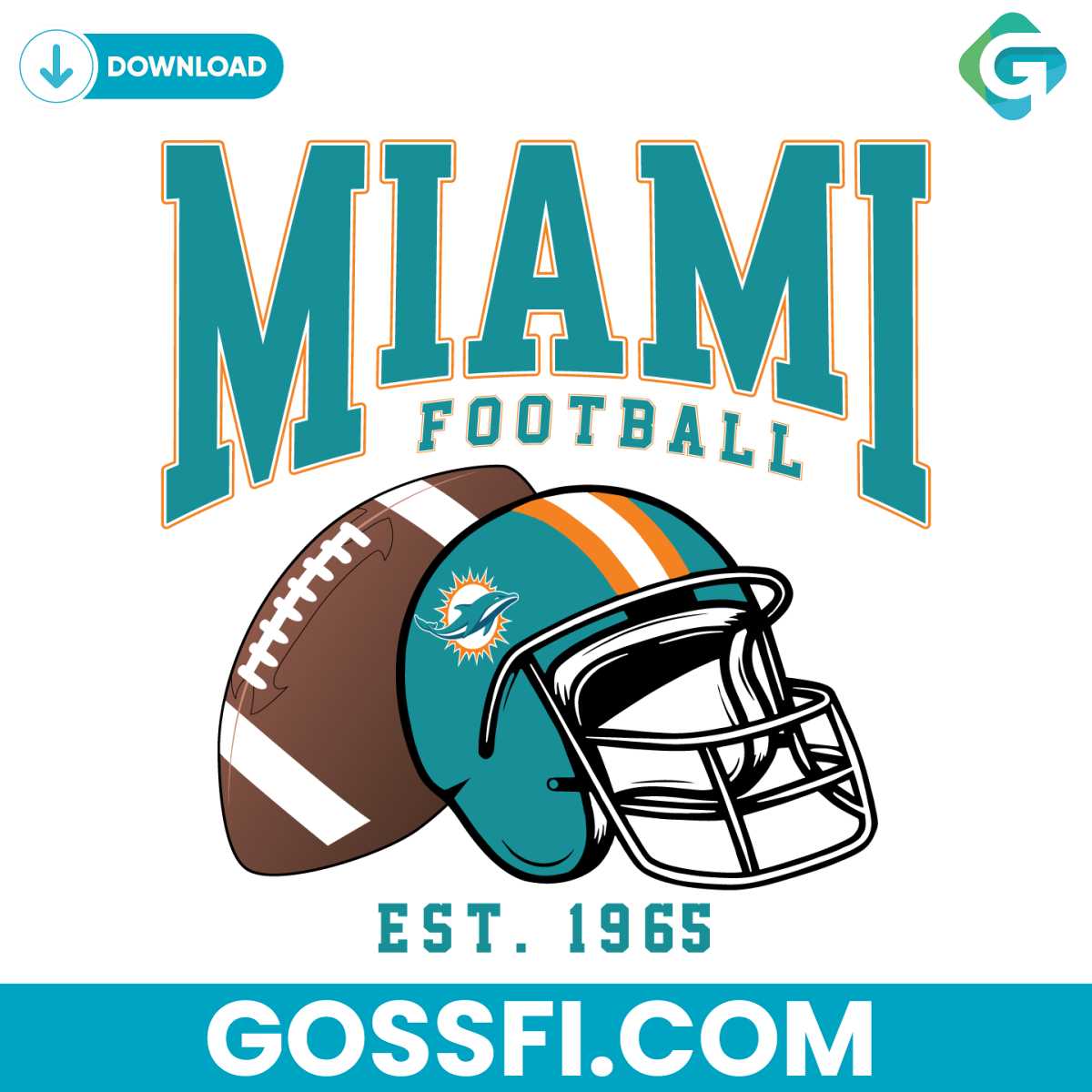 miami-dolphins-1965-football-helmet-svg-digital-download