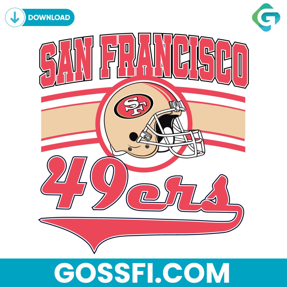 san-francisco-49ers-helmet-svg-digital-download