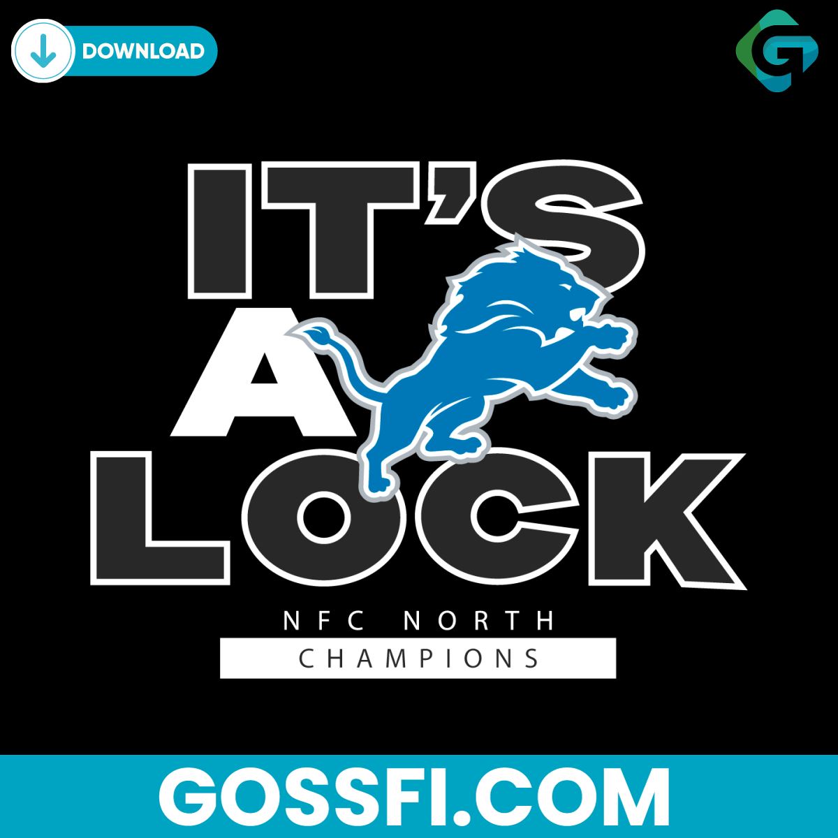 its-a-lock-nfc-north-champions-detroit-lions-svg