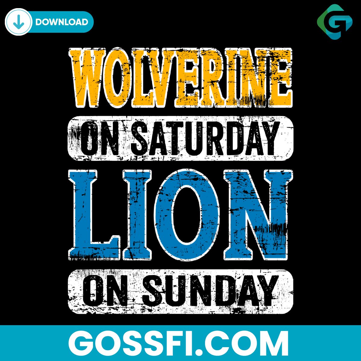 retro-wolverine-on-saturday-lion-on-sunday-svg