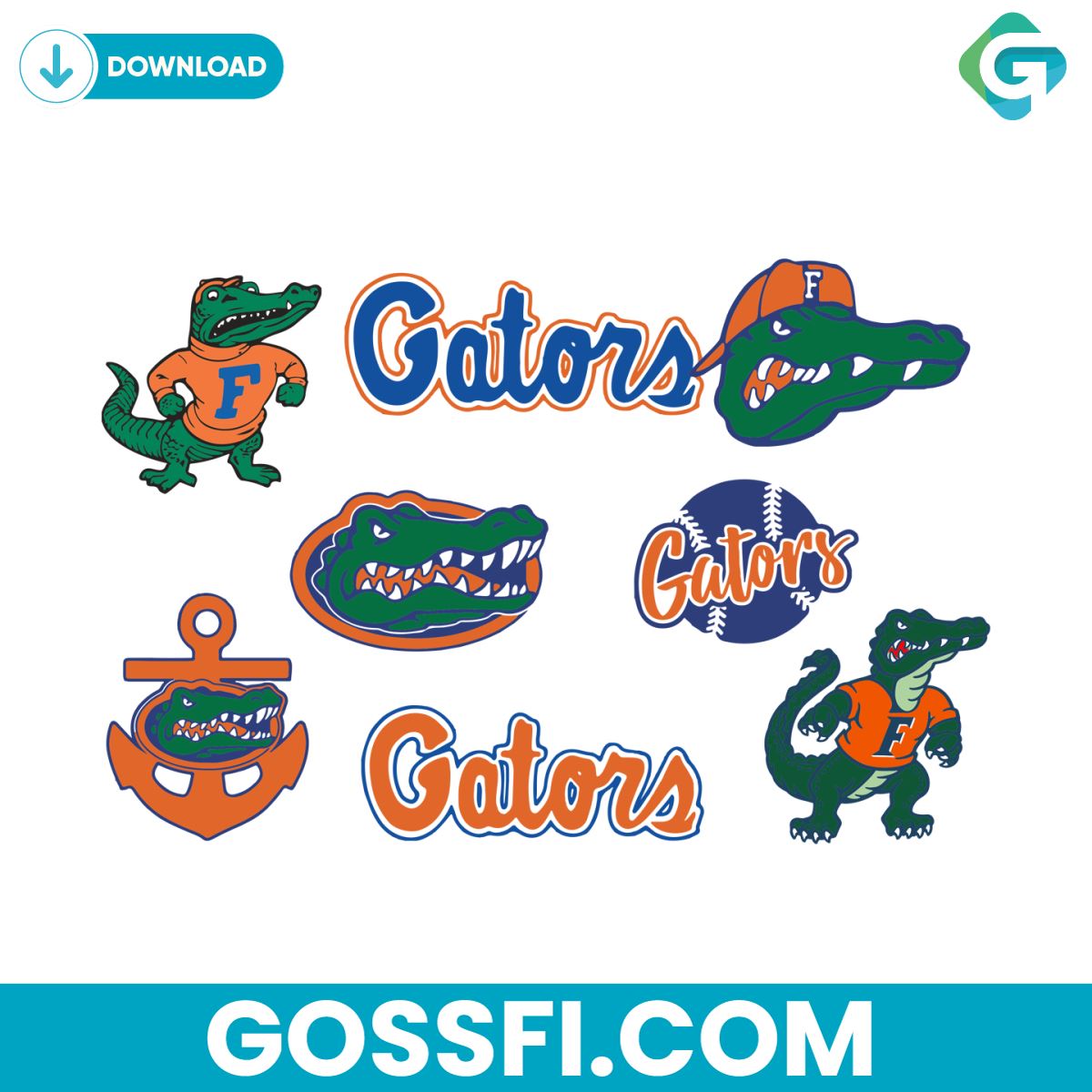 bundle-florida-gator-logo-ncaa-svg-digital-download