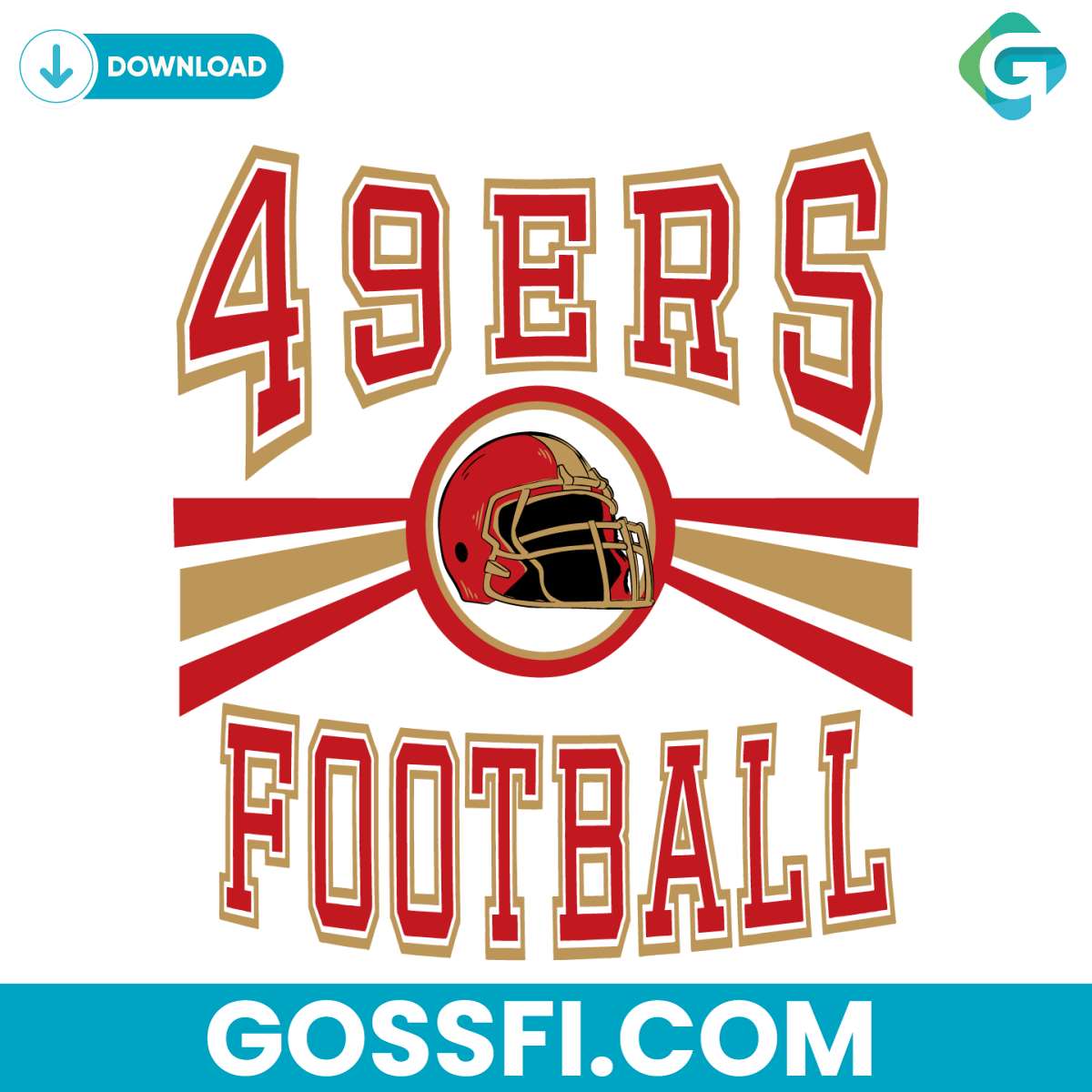 retro-49ers-football-helmet-svg-digital-download
