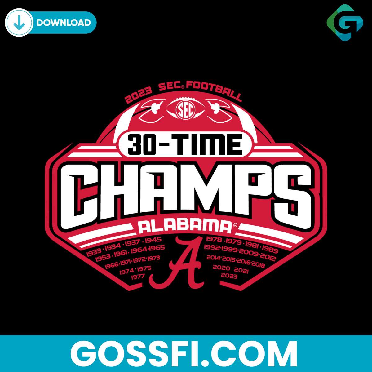 2023-sec-championships-alabama-college-football-svg