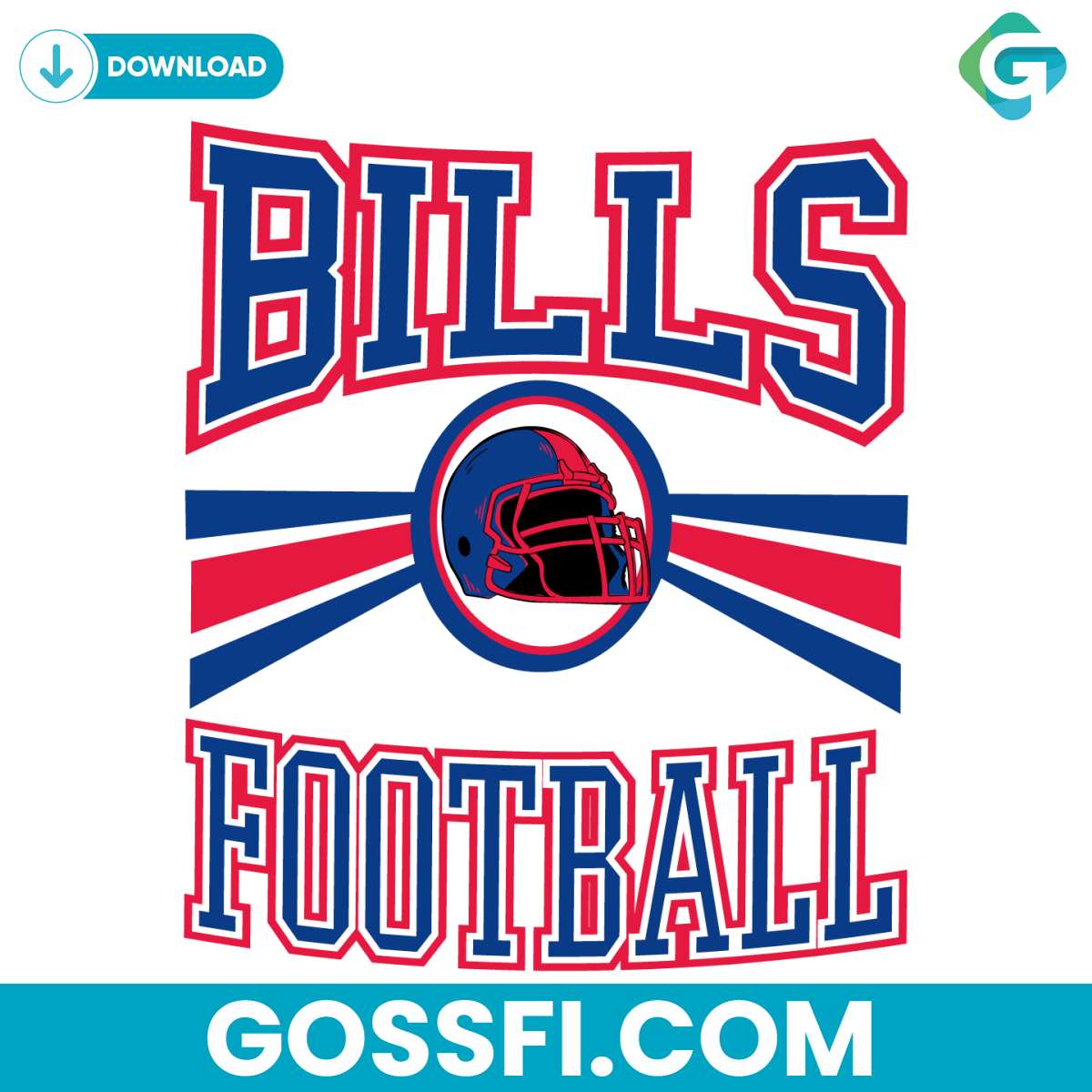retro-bills-football-helmet-svg-digital-download