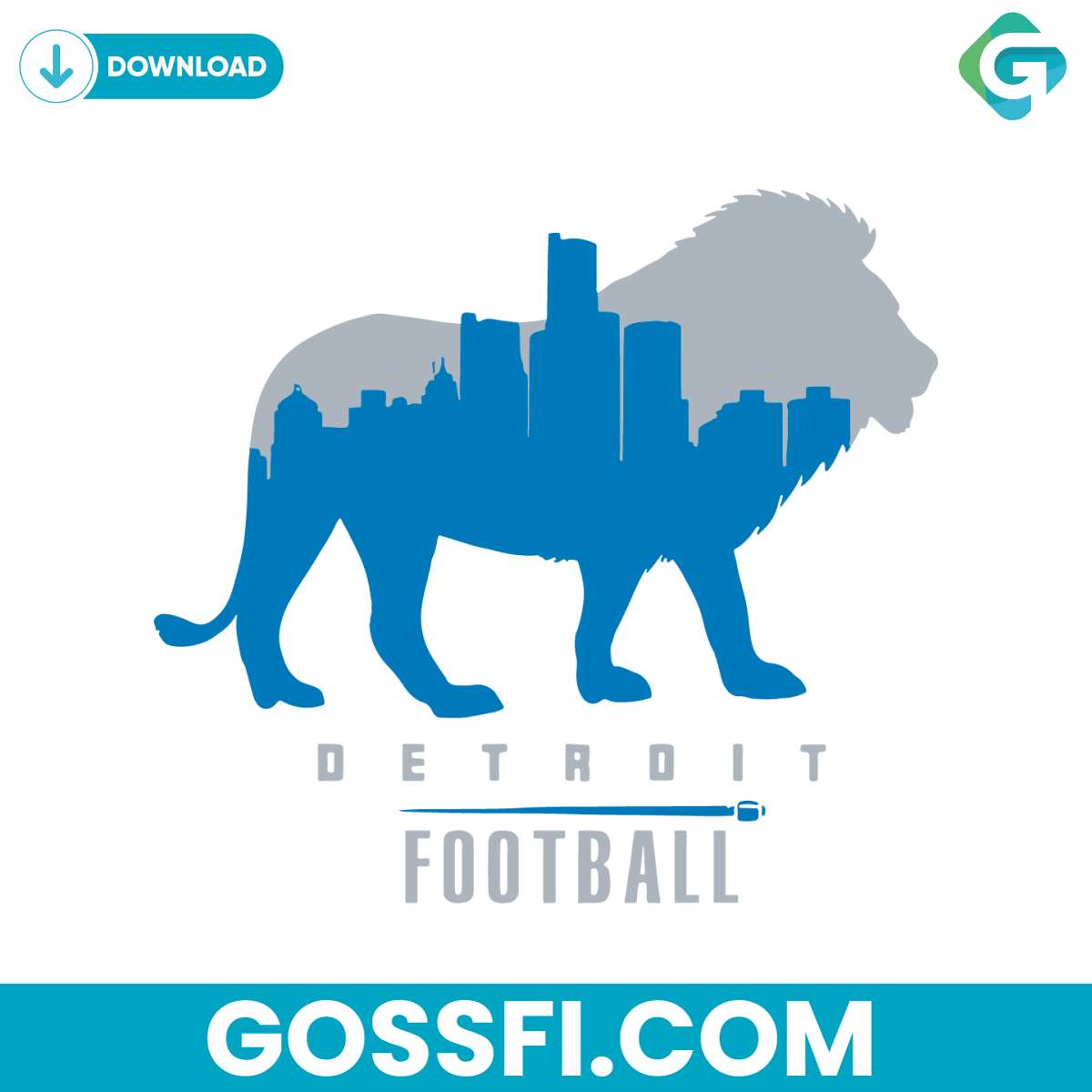 detroit-football-lions-skyline-svg-digital-download