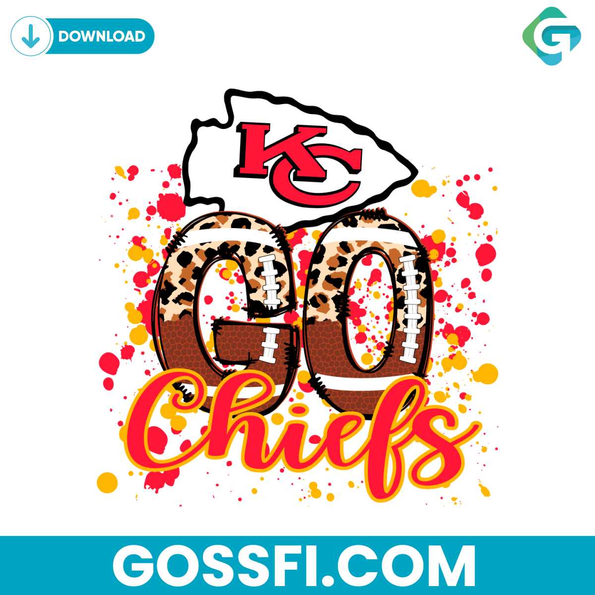 go-chiefs-leopard-pattern-svg-digital-download