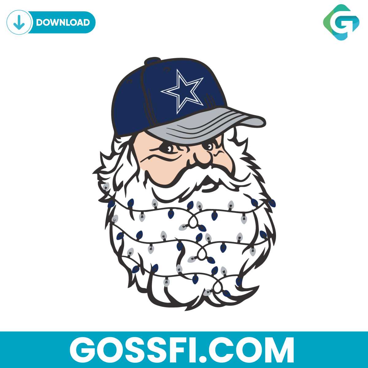 santa-dallas-cowboys-football-svg-digital-download