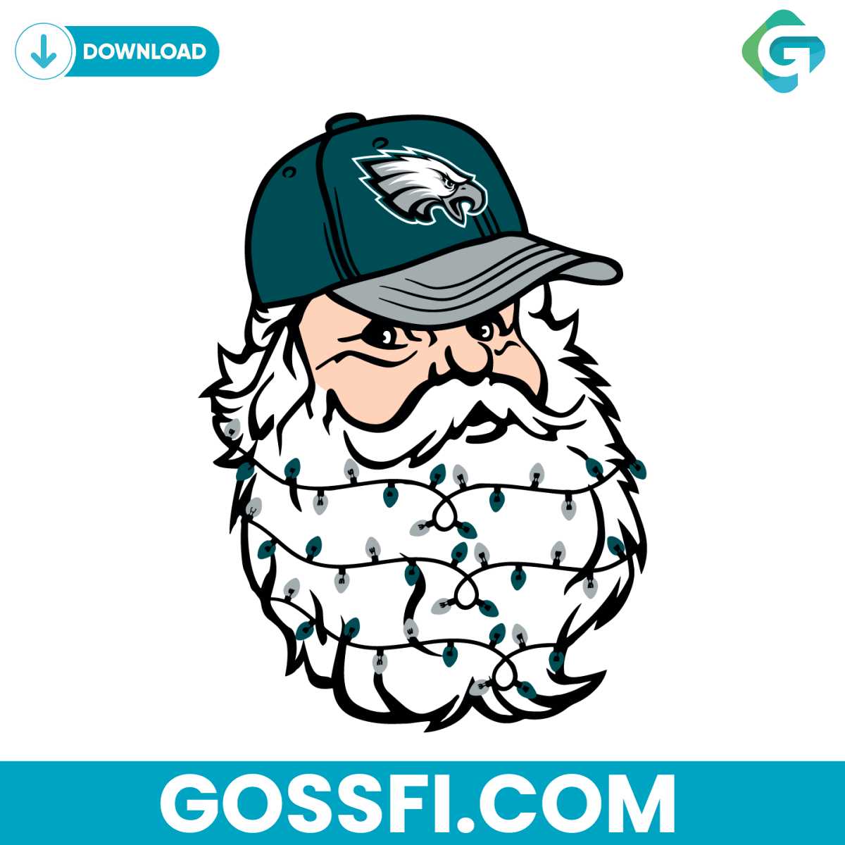 santa-philadelphia-eagles-football-svg-digital-download