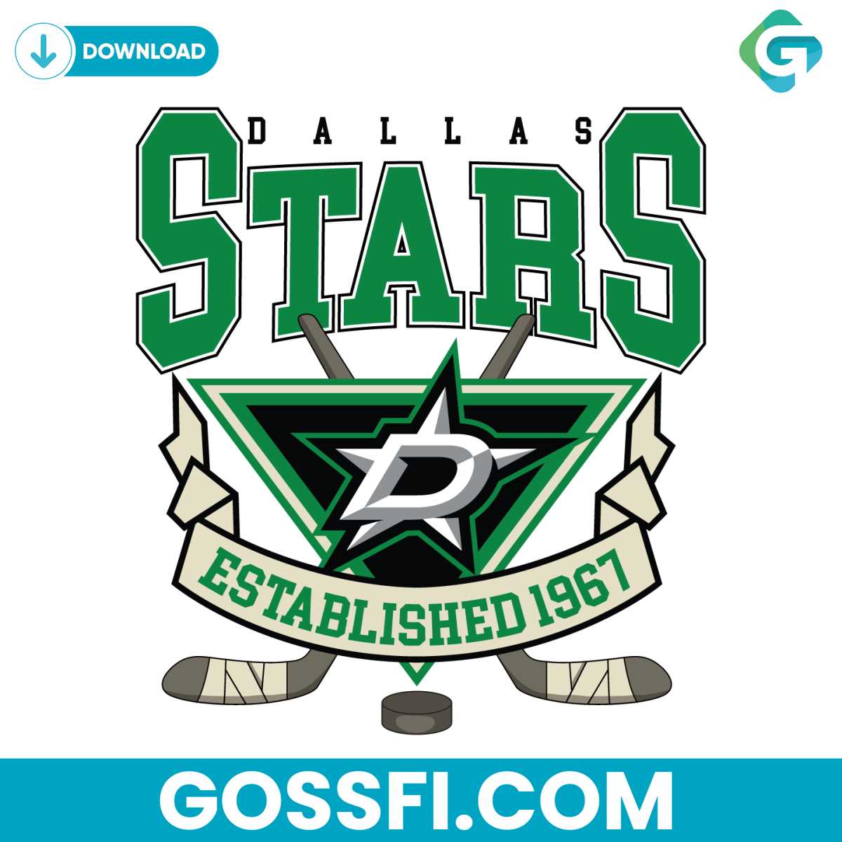 dallas-stars-hockey-1967-svg-digital-download