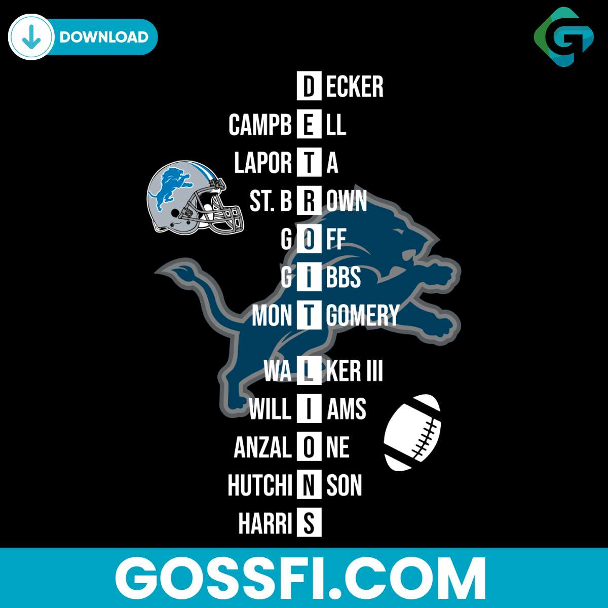 detroit-lions-player-name-svg-digital-download