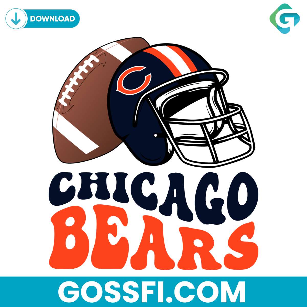 chicago-bears-football-helmet-svg-digital-download