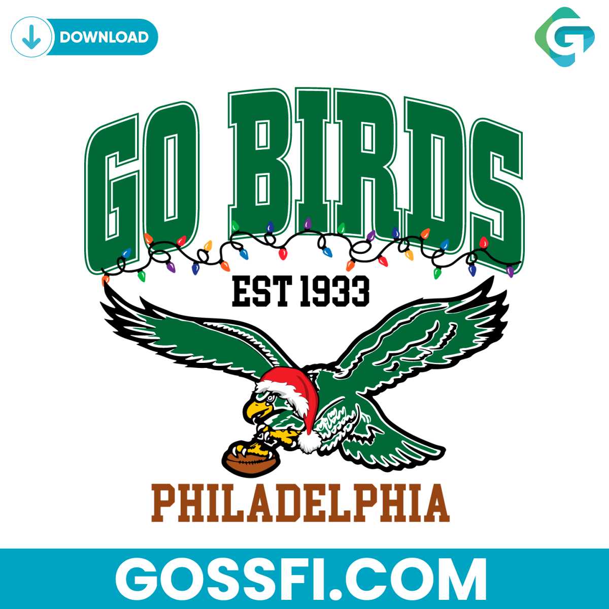 go-birlds-philadelphia-christmas-svg-digital-download