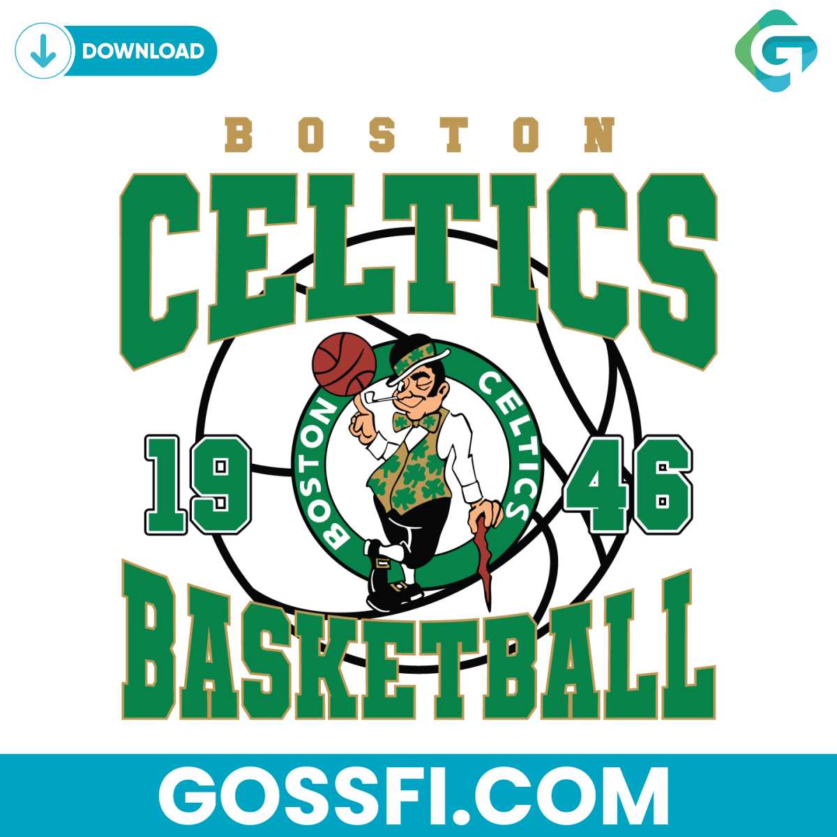 vintage-boston-celtics-1946-basketball-svg